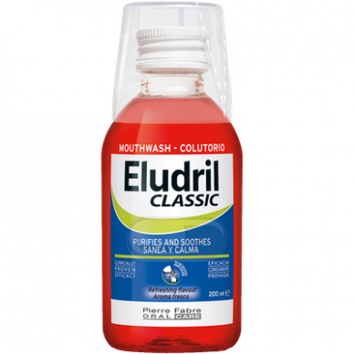 ELUDRIL burnos skalavimo skystis CLASSIC, 200 ml