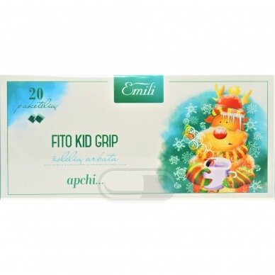 EMILI FITO KID GRIP, žolelių arbata, 1,5 g, 20 vnt.