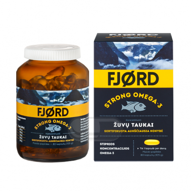 FJORD STRONG OMEGA-3, žuvų taukai, N80